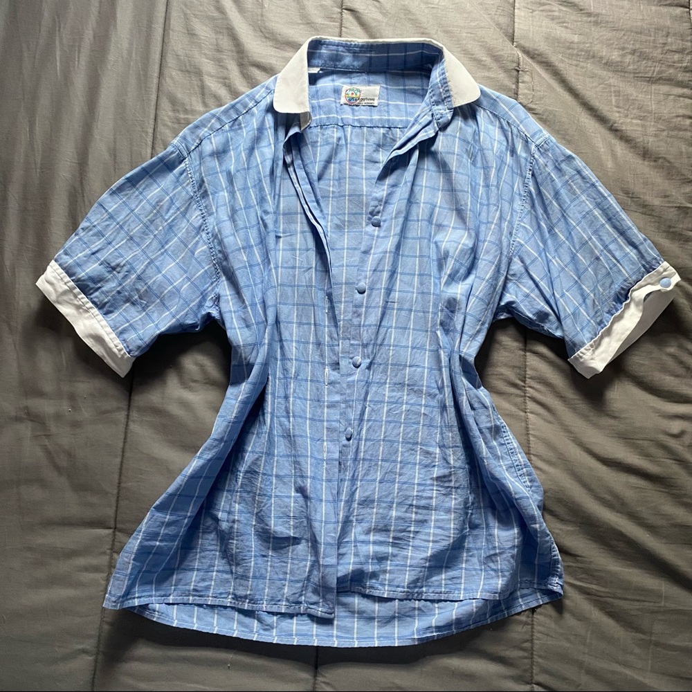 vintage blue button down size m